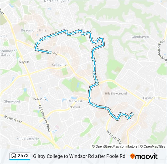 2573 bus Line Map