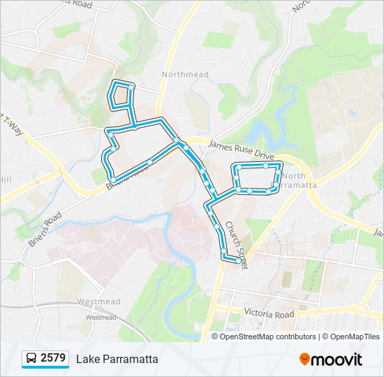 2579 bus Line Map