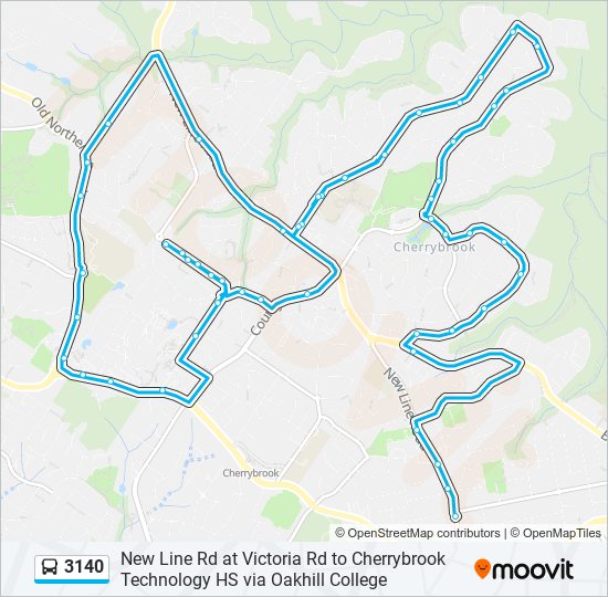 Mapa de 3140 de autobús