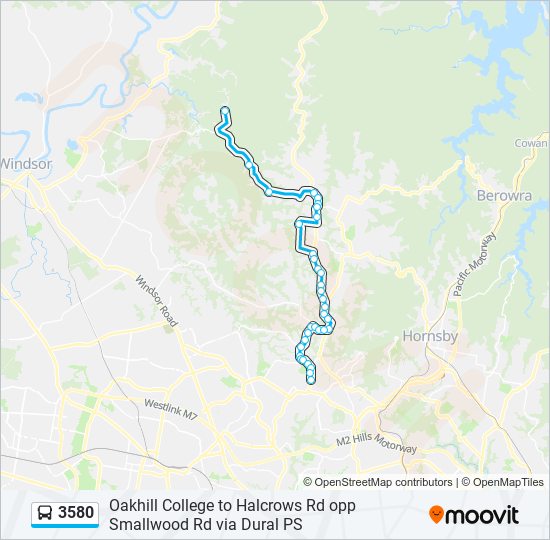 3580 bus Line Map