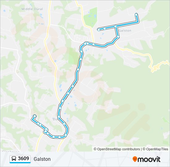 3609 bus Line Map