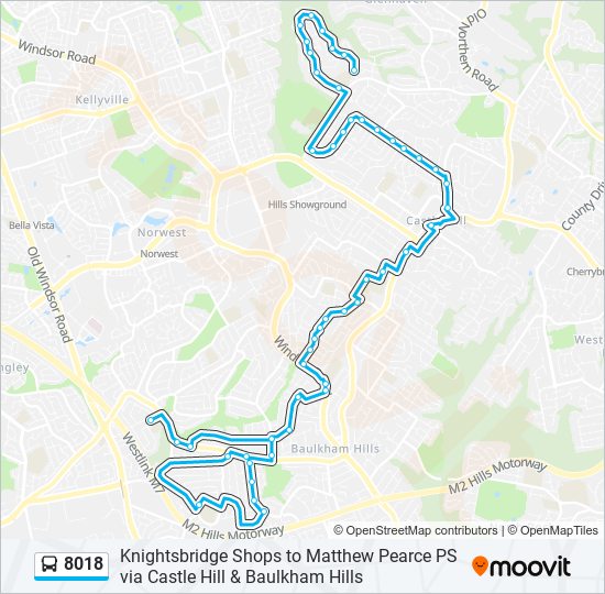 8018 bus Line Map