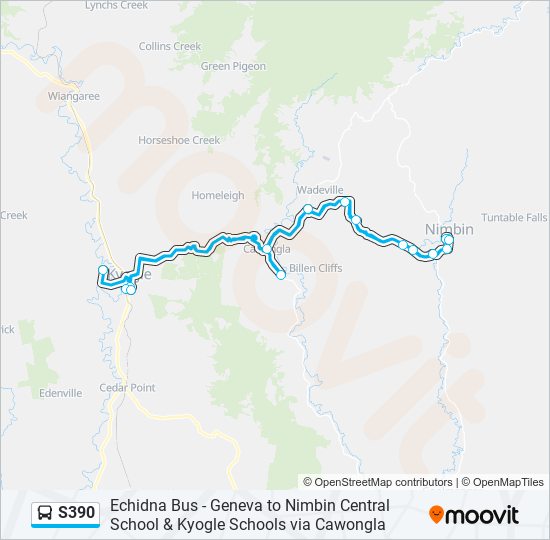 S390 bus Line Map