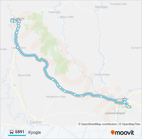 S891 bus Line Map