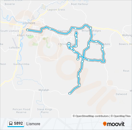 S892 bus Line Map