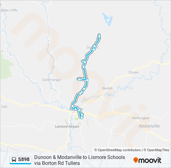 S898 bus Line Map