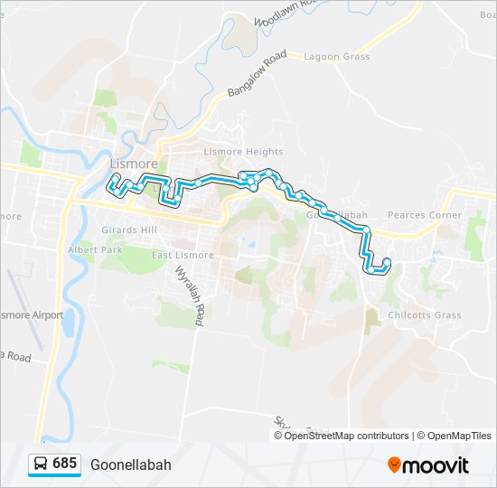 685 bus Line Map
