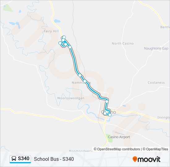 S340 bus Line Map