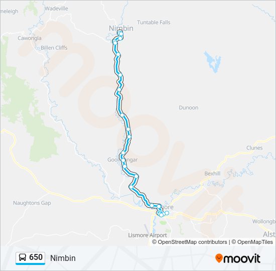 650 Route: Schedules, Stops & Maps - Nimbin (Updated)