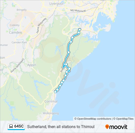 Mapa de 64SC de autobús