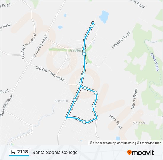 2118 bus Line Map