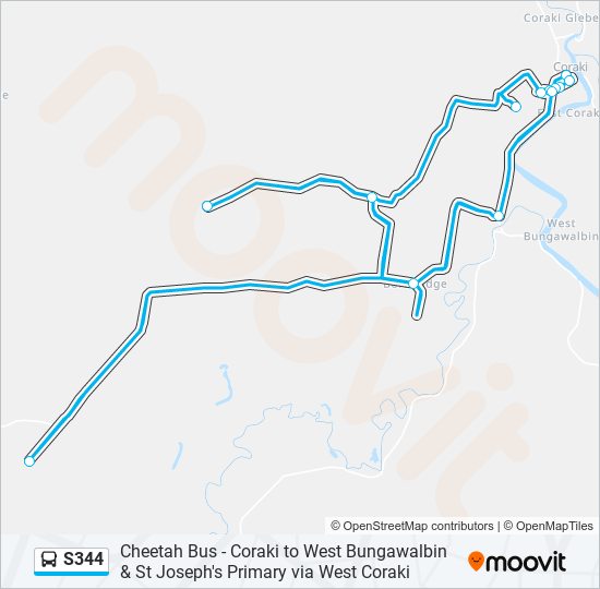 S344 bus Line Map