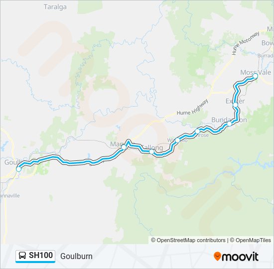 Mapa de SH100 de autobús