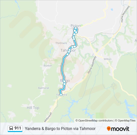 911 bus Line Map