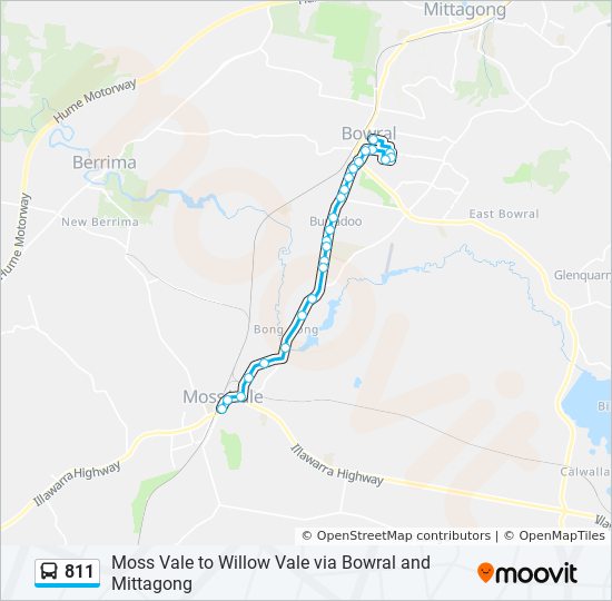 Bus 811 Route Map 811 Route: Schedules, Stops & Maps - Bowral (Updated)