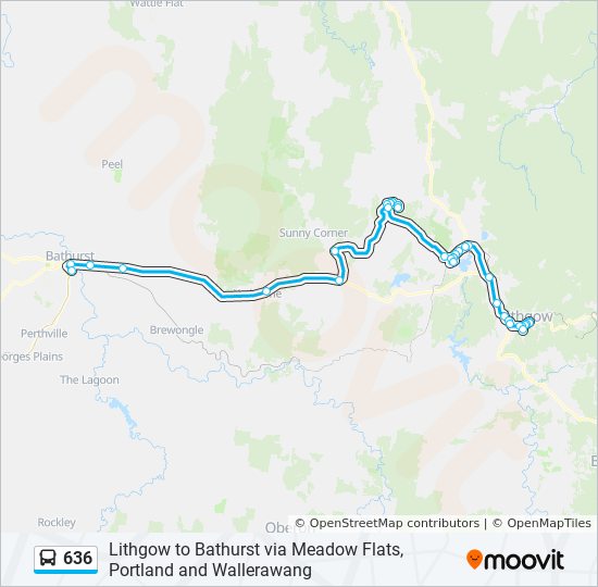 Mapa de 636 de autobús