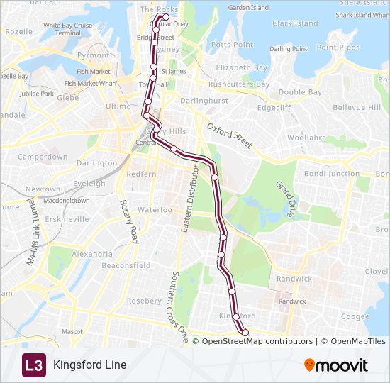 Directions To Light Rail L3 Route: Schedules, Stops & Maps - Juniors Kingsford (Updated)