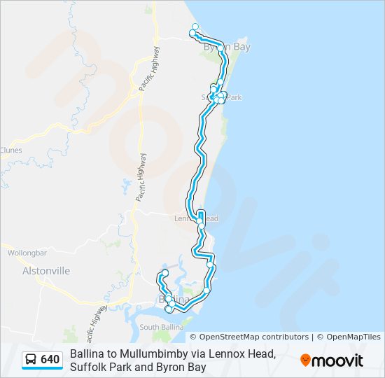 Show Me Directions To Byron Bay 640 Route: Schedules, Stops & Maps - Byron Bay (Updated)