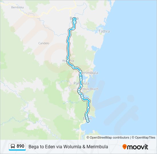 890 bus Line Map