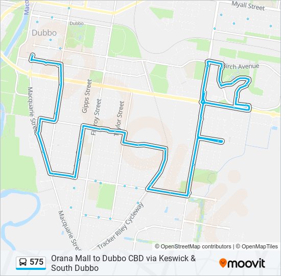 Mapa de 575 de autobús