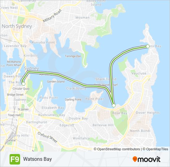F9 ferry Line Map
