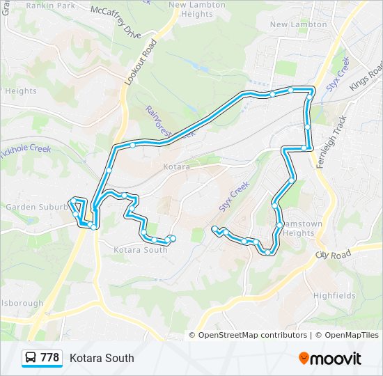 778 bus Line Map