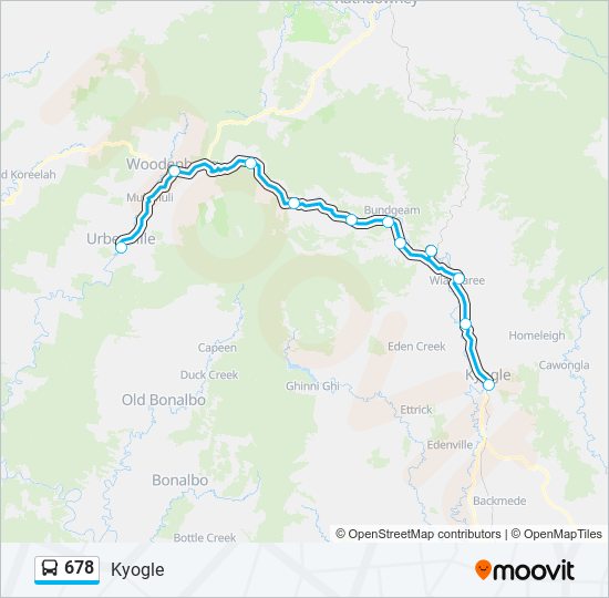 Mapa de 678 de autobús