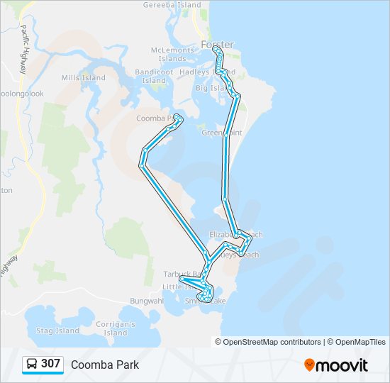 307 Route Schedules, Stops & Maps Coomba Park Forster (Updated)