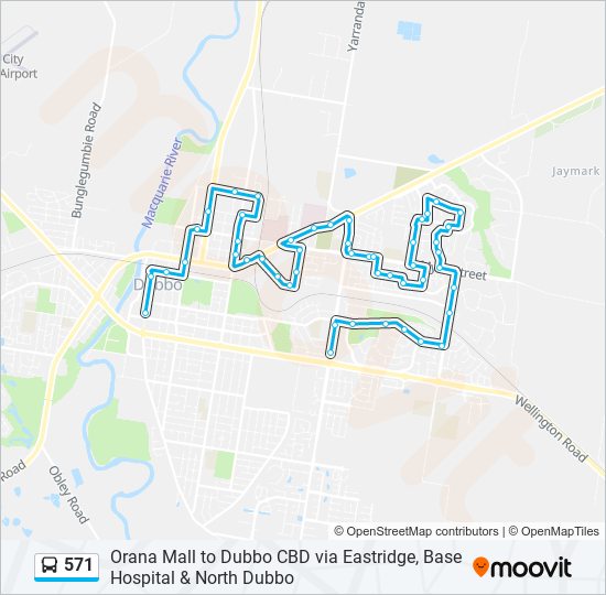 571 bus Line Map