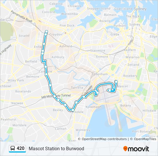 420 Route: Schedules, Stops & Maps - Burwood Westfield (Updated)