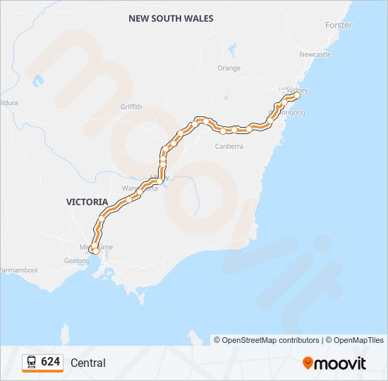 624 Route: Schedules, Stops & Maps - Central (Updated)