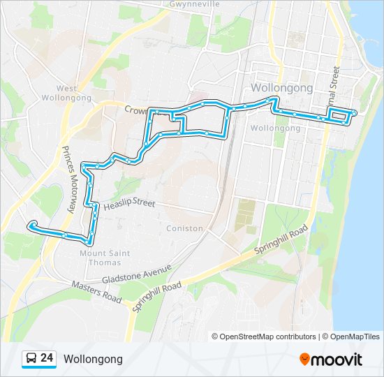 24 bus Line Map