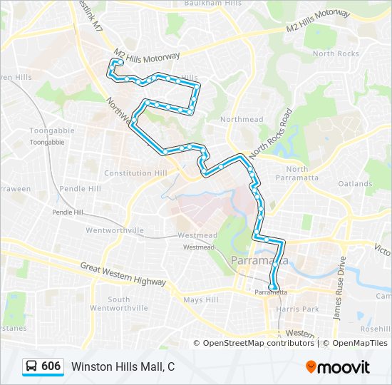 Bus 606 Route Map 606 Route: Schedules, Stops & Maps - Winston Hills Mall, C (Updated)