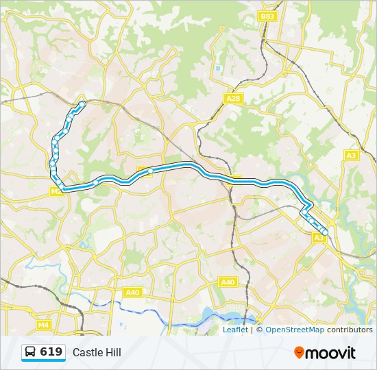 619 Route Schedules Stops Maps Castle Hill