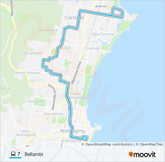 Mapa de 7 de autobús