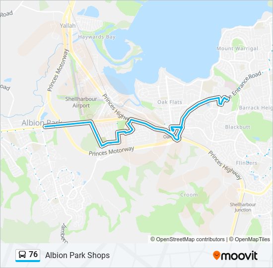 76 Route Schedules, Stops & Maps Albion Park Shops (Updated)