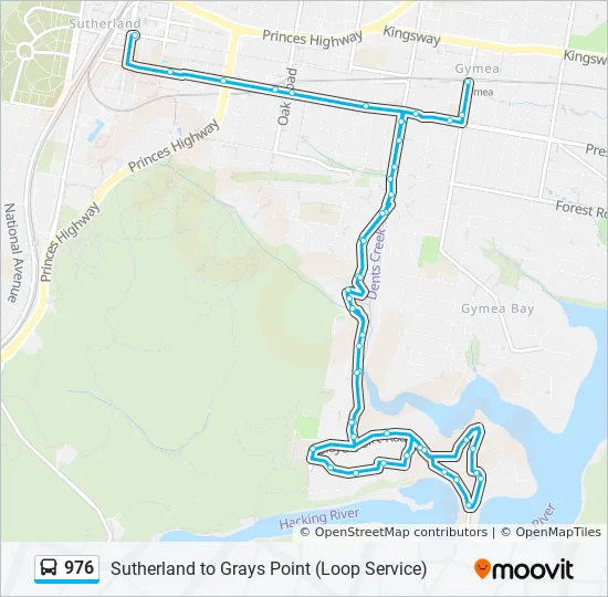 Bus 976 Route Map 976 Route: Schedules, Stops & Maps - Gymea Station (Updated)