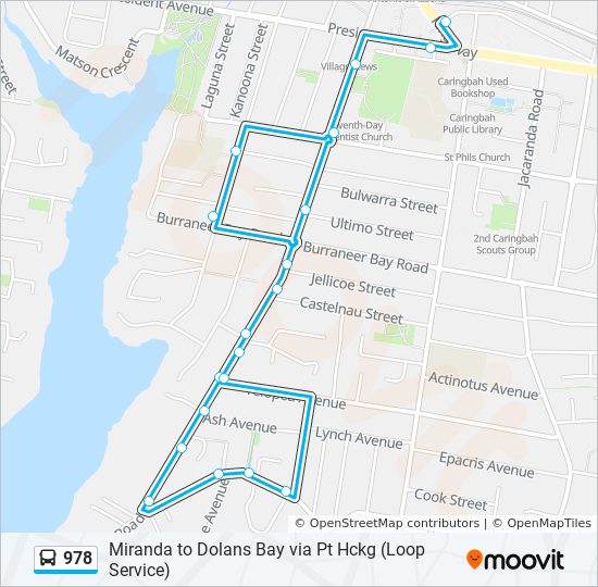 Q13 Bus Route Map 978 Route: Schedules, Stops & Maps - Willarong Rd S Near Lindsay St  (Updated)