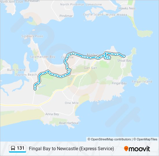 Mapa de 131 de autobús