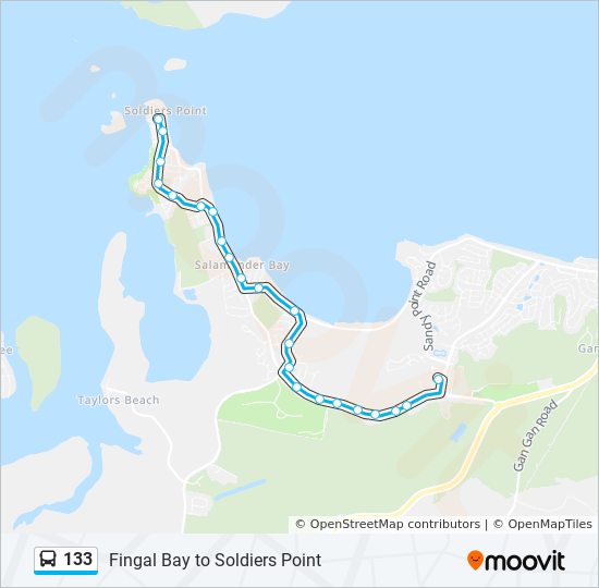 133 Route: Schedules, Stops & Maps - Salamander Bay Square (Updated)