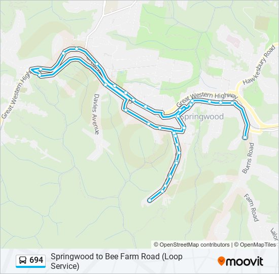 694 bus Line Map