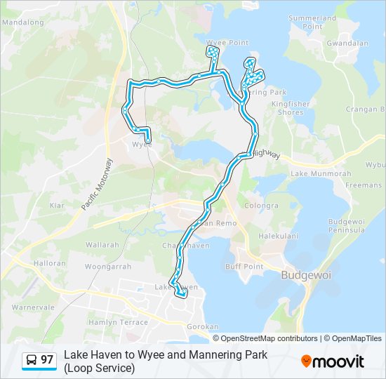 Mapa de 97 de autobús