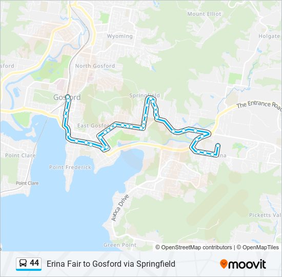 Mapa de 44 de autobús