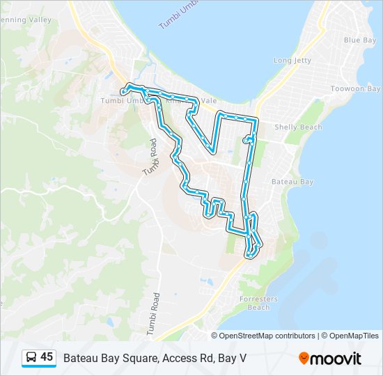 Mapa de 45 de autobús