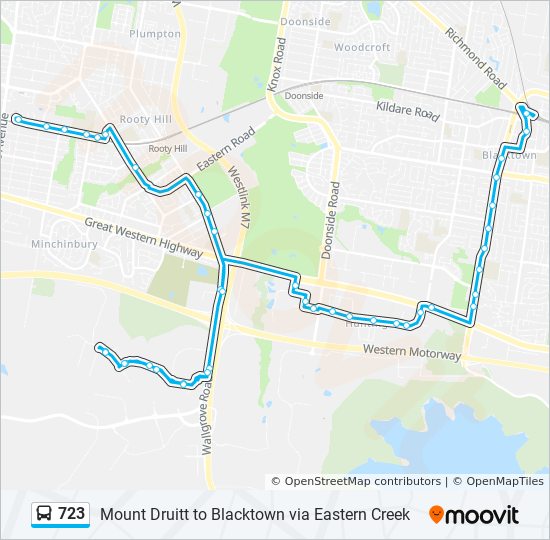 723 Route Schedules Stops Maps Blacktown Updated 