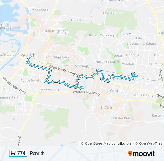 774 Route Schedules Stops Maps Penrith