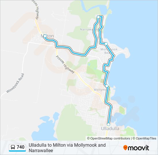 740 Route Schedules, Stops & Maps Ulladulla (Updated) 740 Route Schedules, Stops & Maps Ulladulla (Updated)