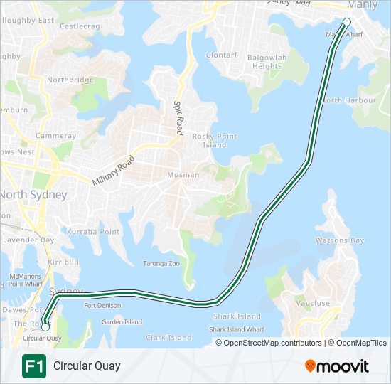 F1 ferry Line Map