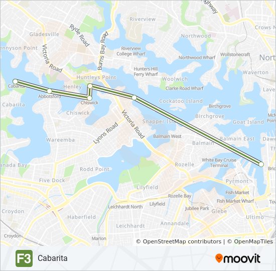 Mapa de F3 de ferry