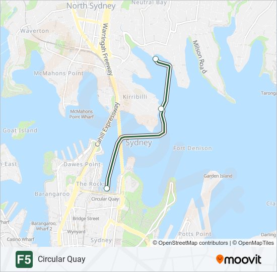 F5 ferry Line Map